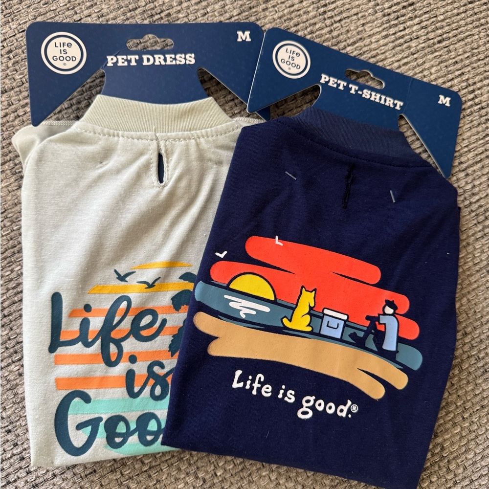 Life is Good pets' Graphic Tee - Navy Sunset